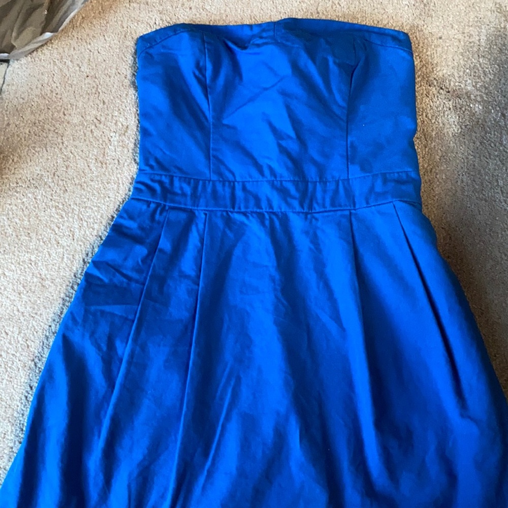 Blue Abercrombie strapless dress